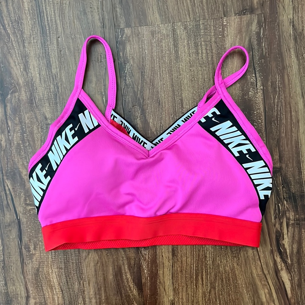 Nike Indy sports bra - pink and red